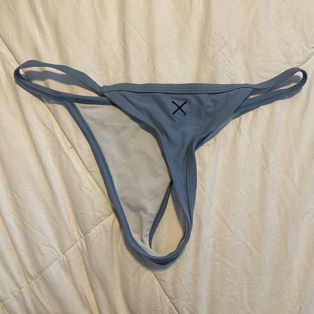 Small Boutine LA Blue Thong Swim Bottoms